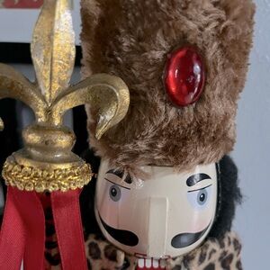 READY FOR CHRISTMAS? 
Wooden Elegant Nutcracker with Gold and Red Accents